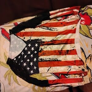 Women's Long Sleeve American Flag Top
